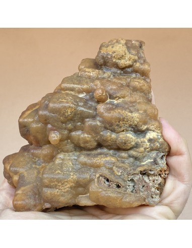 Smithsonite epimorph on calcite, San Giovanni mine, Sardinia, Italy