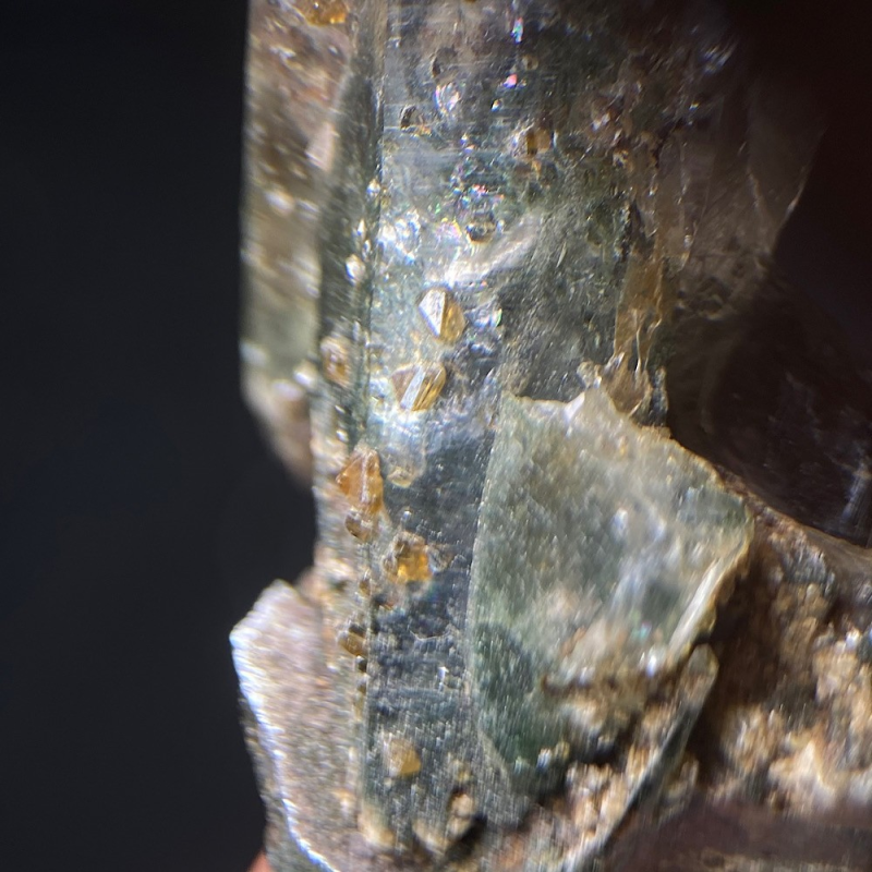 Gem Anatase on hyaline quartz, Alpe Moar , Switzerland