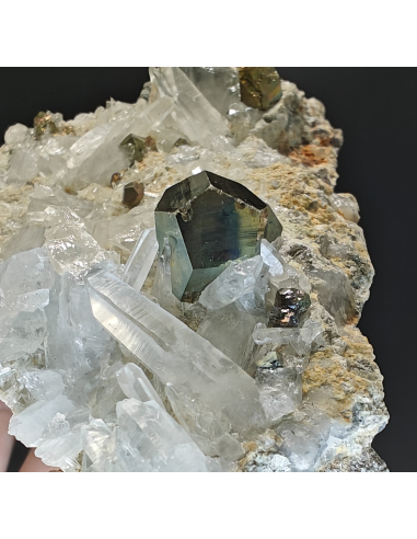Iridescent Pyrite   Quartz- Westy kalimantan Indonesia