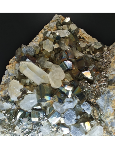 Iridescent Pyrite   Quartz- Westy kalimantan Indonesia 2