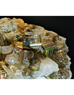 Iridescent Pyrite   Quartz- Westy kalimantan Indonesia