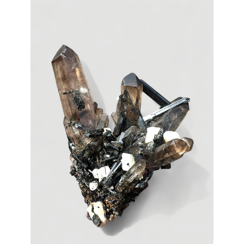 Smoky quartz, Aegirine, M. Malosa, Malawi