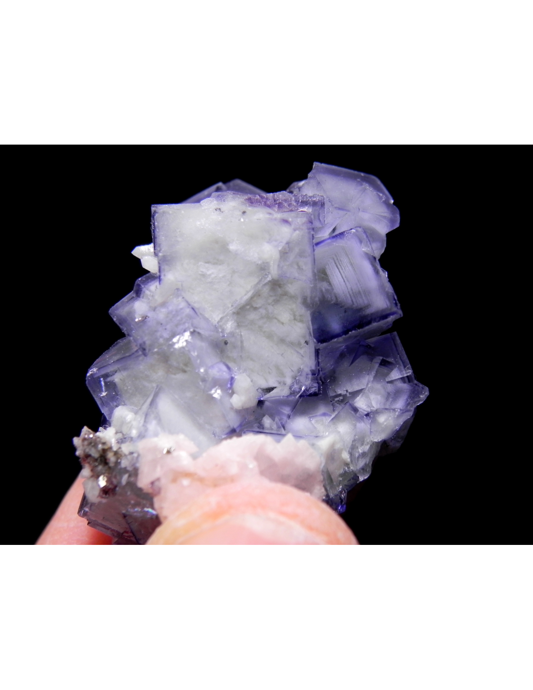Beautiful YGX Yaogangxian Fluorites Crystals With Purple Phantom On Matrix